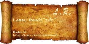 Lassu Renátó névjegykártya